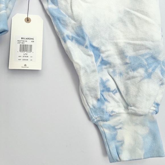 new Billabong Blue Tie Dye Lazy Way Sweatshirt US L - Picture 8 of 9